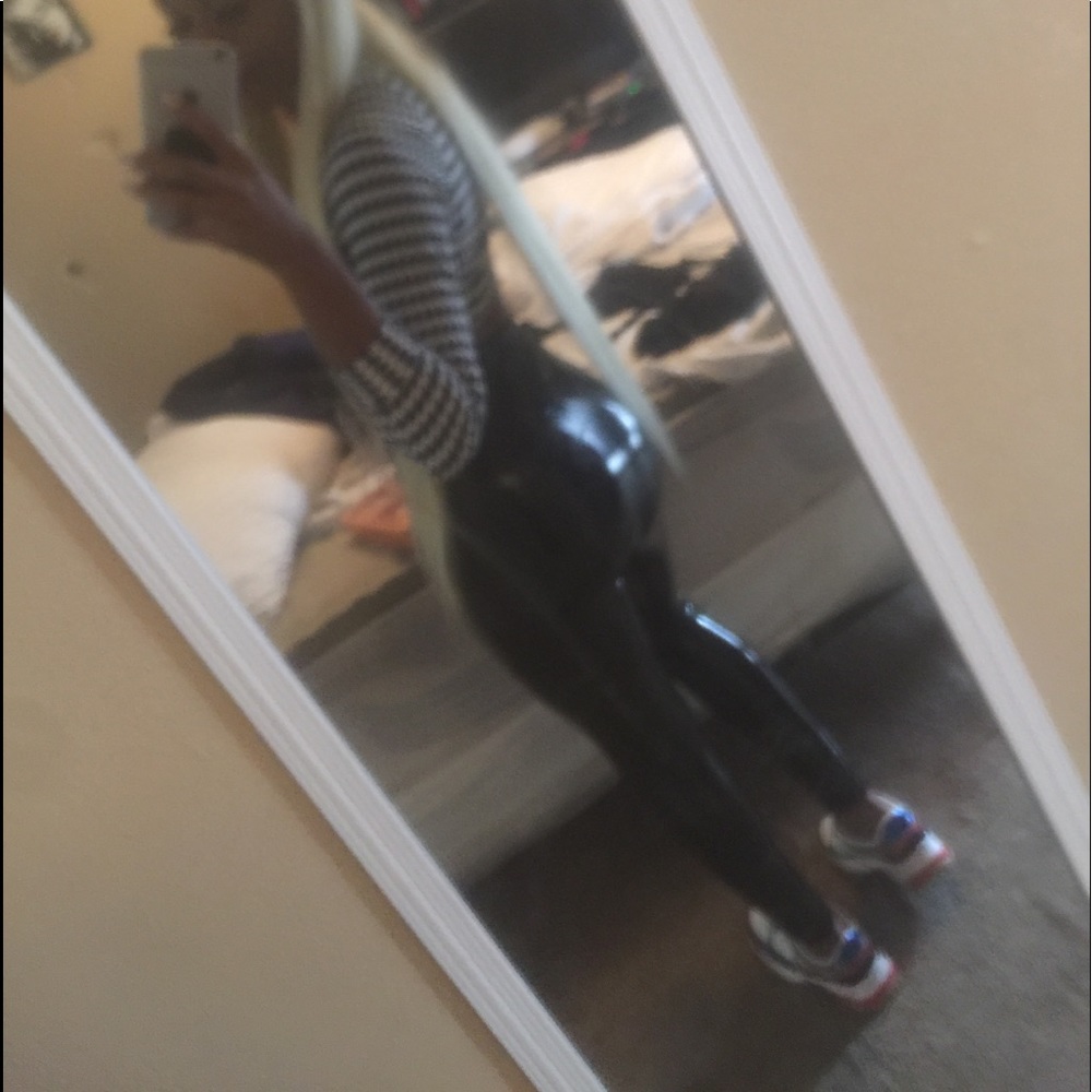 Black leather pants